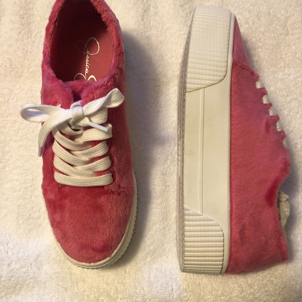 Jessica Simpson Fuzzy Sneakers